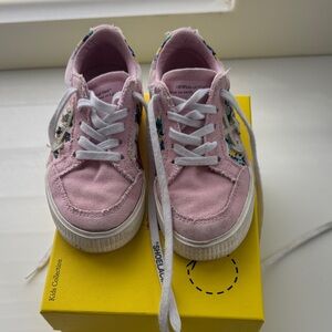 Off-White Vulcanized lace up Kids Pink Canvas Sneakers